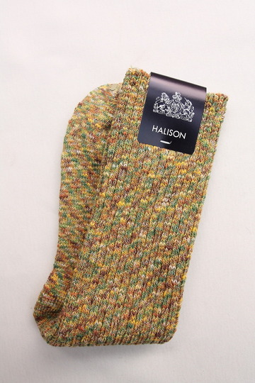 HALISON Marble Slab Rib Socks YELLOW (3)