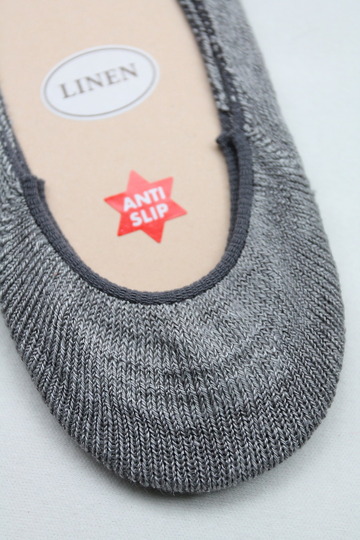 HALISON Melange Linen Lofers Socks GRAY (3)
