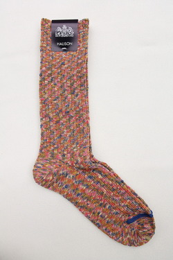 HALISON Marble Slab Rib Socks PINK (2)