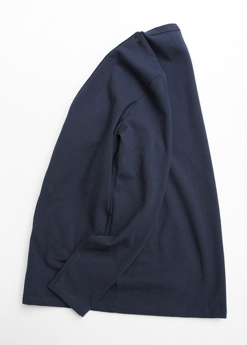 Quotidien Cotton Mesh Pique V Cardigan NAVY (6)