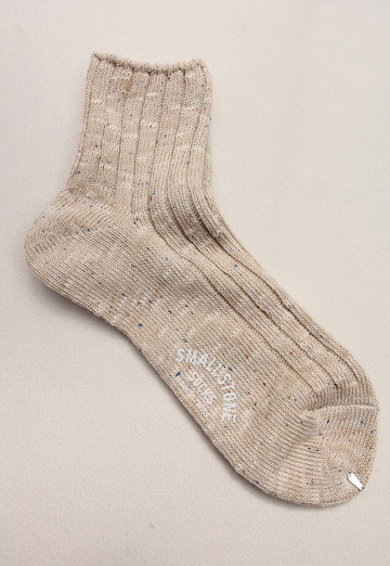 SMALL STONE Socks Cotton Linen Crew Socks MIX (3)