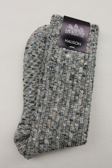 HALISON Marble Slab Rib Socks GRAY (3)