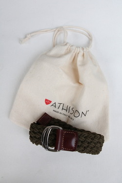 ATHISON Cotton Ring Belt OLIVE