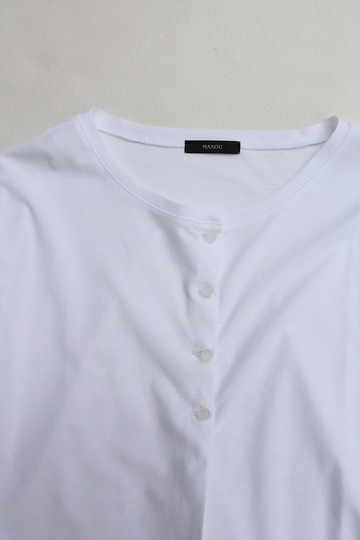 MAXOU C R Pique Crew Cardigan WHITE (2)