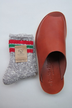 R&Vintage Nep 3Line Socks GREY (2)