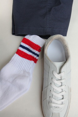 STRIP Crew Socks 9-11 RED & NAVY