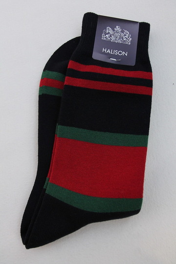 HALISON Dralon Cotton Rugger Border NAVY (2)