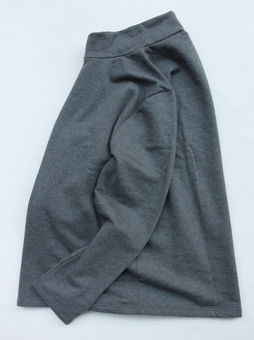 Quotidien Cotton Fleece Mockneck ANTHRACITE CHINE (3)