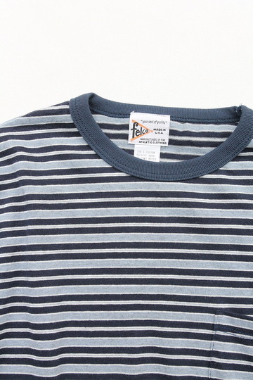 Felco Multi Border Ringer Tee NAVY (2)