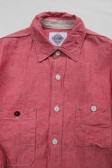 Fob Chambrey Work Shirt RED (5)