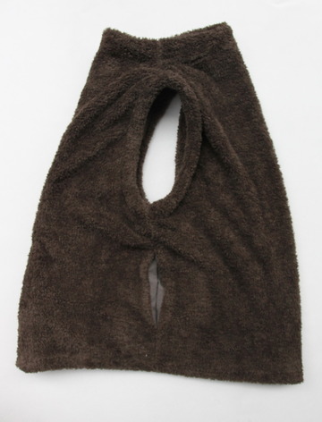 Le ciel de Harriss Boa Fleece Button Vest OLIVE (5)