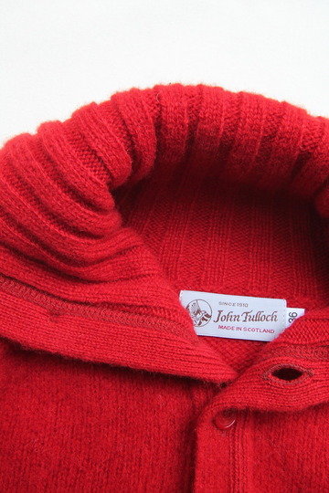 John Tulloch Heavy Brush Polo Neck Cardigan TUDOR (3)