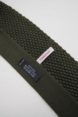 Component Silk Knit Tie Wide OLIVE (2)