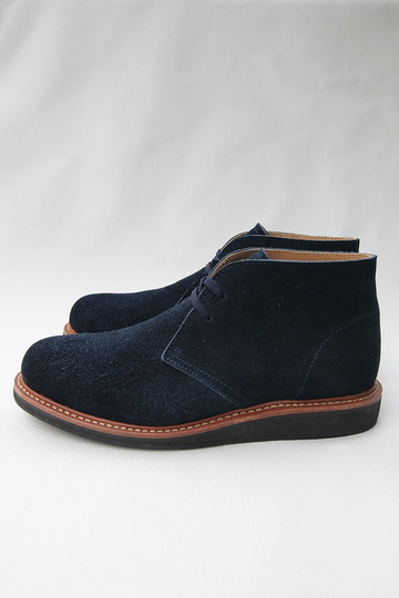 Laborer Shoes Postman Chukka NAVY Suede (4)