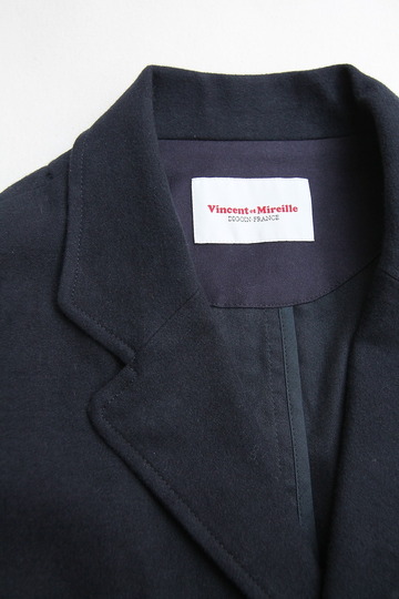 Vincent et Mireille Tailored Jacket Cotton Moleskin NAVY
