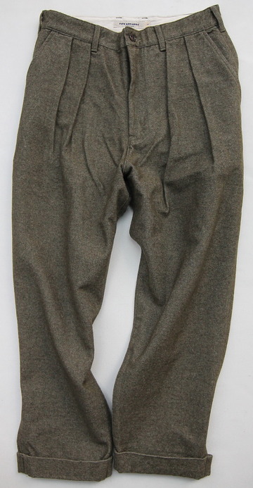 FOB 2 Tuck Wide Pants CW Back Satin OLIVE (6)