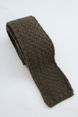 MADE IN FRANCE Wool Knit Tie OLIVE