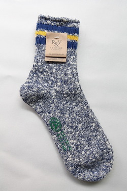R&Vintage Nep 3Line Socks NAVY