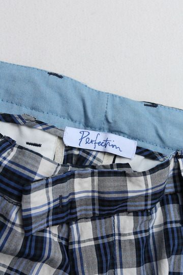 Perfection Cotton Plaid 1 Tuck BLUE Plaid (2)
