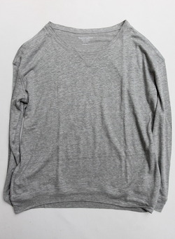 Majestic Cotton & Linen LS Tee GREY MELANGE