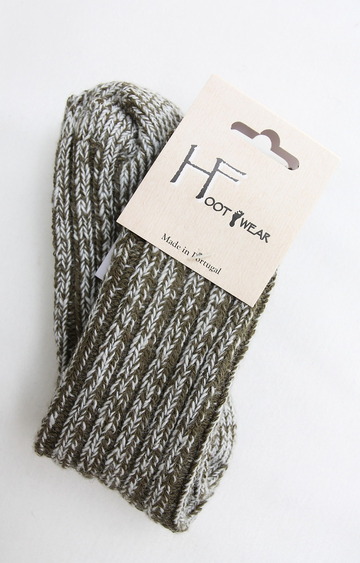 H Footwear Rib Socks OLIVE (2)