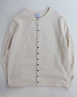 Agreble Jersey Snap CN Cardigan ECRU