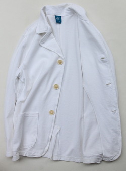 Goodon Cotton Mesh Pique 3 Button Jacket WHITE (4)