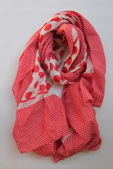 GLEN PRINCE Cotton Silk Stole 180X100cm RED (3)