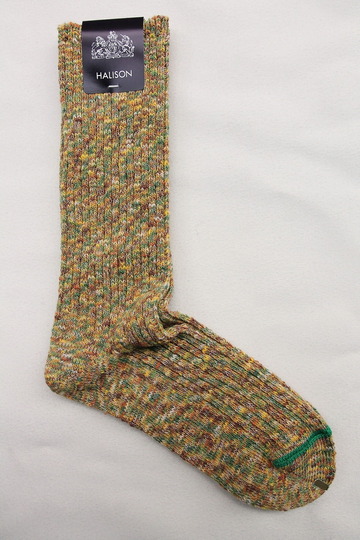 HALISON Marble Slab Rib Socks YELLOW (2)
