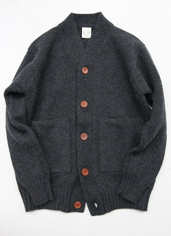 COUNTRY OF ORIGIN 3ply Cardigan CHARCOAL