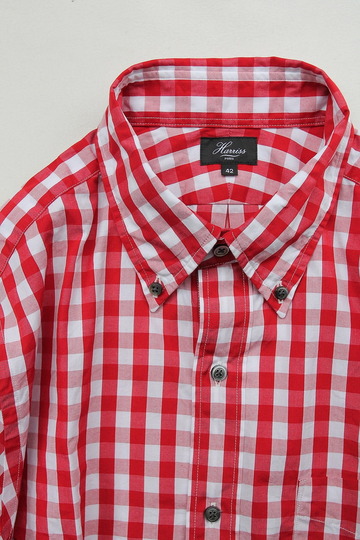 Harriss Big Gingham LS BD RED (2)