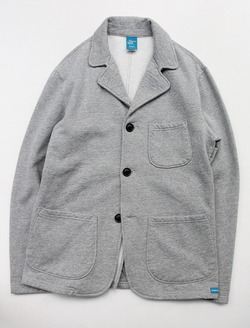 Goodon 9oz Cotton Fleece 3 Button Blazer H GREY