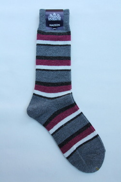 HALISON Doralon Multi Border Socks GREY (2)