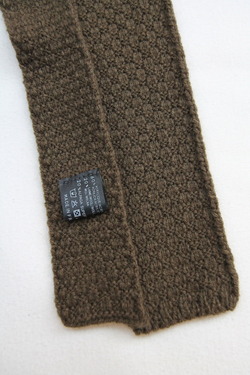 MADE IN FRANCE Wool Knit Tie OLIVE (2)