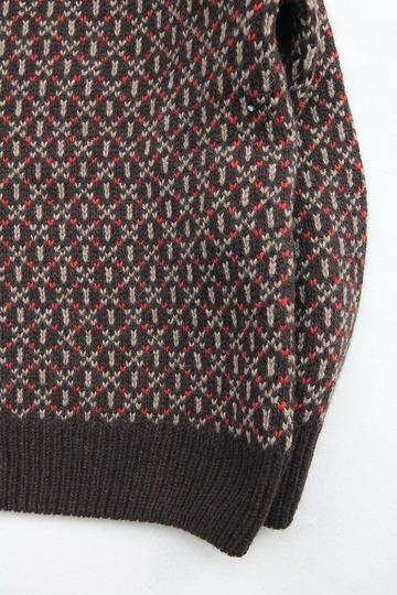Harley Jacquard Double Crew Neck BROWN (4)