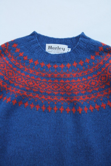 Harley Fairisle York 2Col Crew Neck OCEANFORCE SPICE (3)