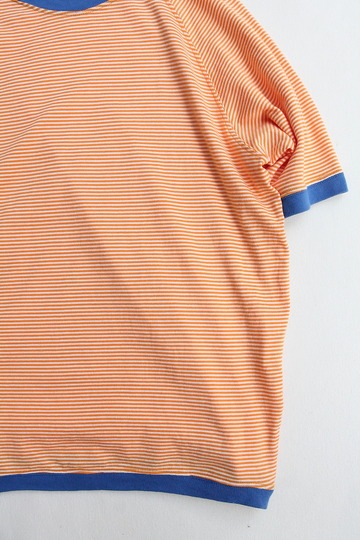 ARAN Rib Tee Ring Border MILKY ORANGE X BLUE (3)