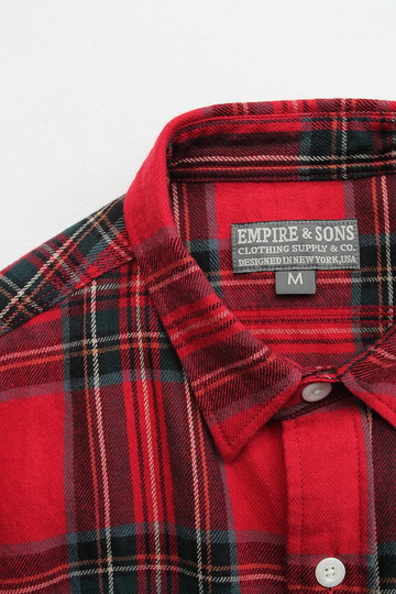 EMPIRE & SONS Work Tab Shirt Flannel Check RED Check (3)