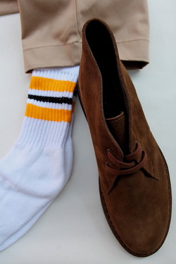 STRIP Crew Socks 9-11 GOLD X BLACK