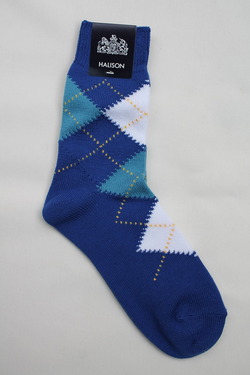 HALISON Dralon Cotton Srgyle Short Socks BLUE