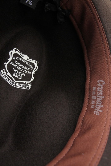 SORBATTI Mens Crushable Felt Hat BROWN (2)