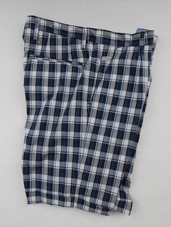 Perfection Tuck Shorts BLUE Plaid (2)