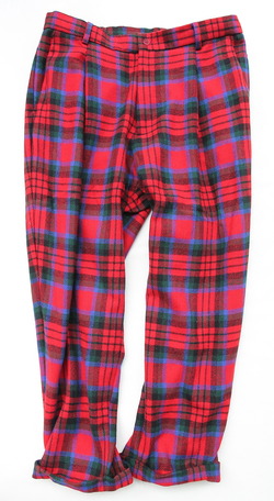 CESTERS 1 Pleats Trosuers Burel RED Plaid (6)