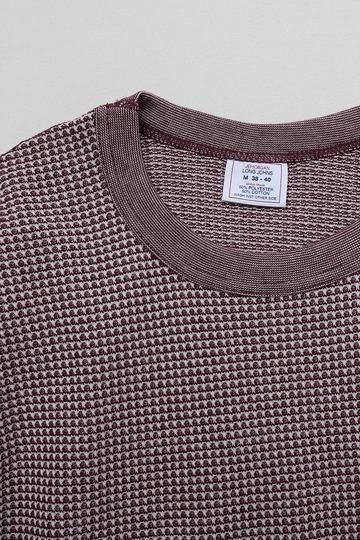 JE MORGAN Crew Neck Thermal MOKU WINE (2)