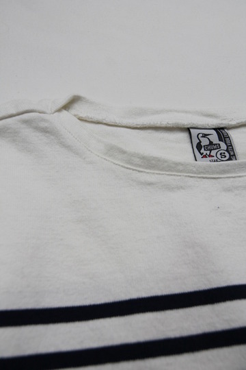Chums LS Boat Neck Border Basqe WHITE (5)