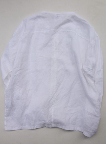 Le Ciel de Harriss Broad Big Shirt with Pocket WHITE (4)