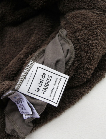 Le ciel de Harriss Boa Fleece Button Vest OLIVE (4)