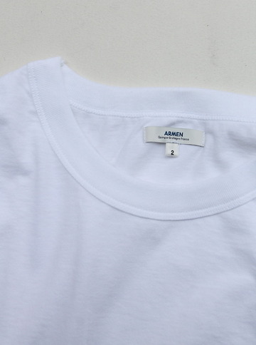 ARMEN Cotton Jersey Crew Neck S SL T WHITE (2)