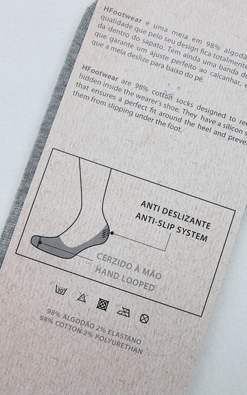 H Footwear Covered Socks Anti Slip System GREY (3)