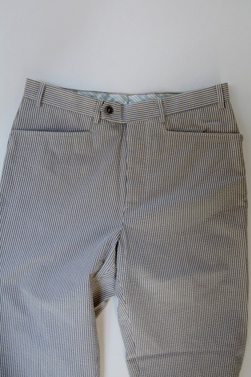 Mabitex Seersucker Tepered Pants BEIGE X GREY (4)